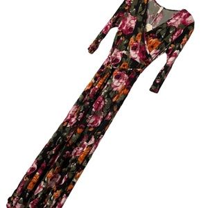 Pinkblush Maternity MED Floral Maxi Long Sleeve